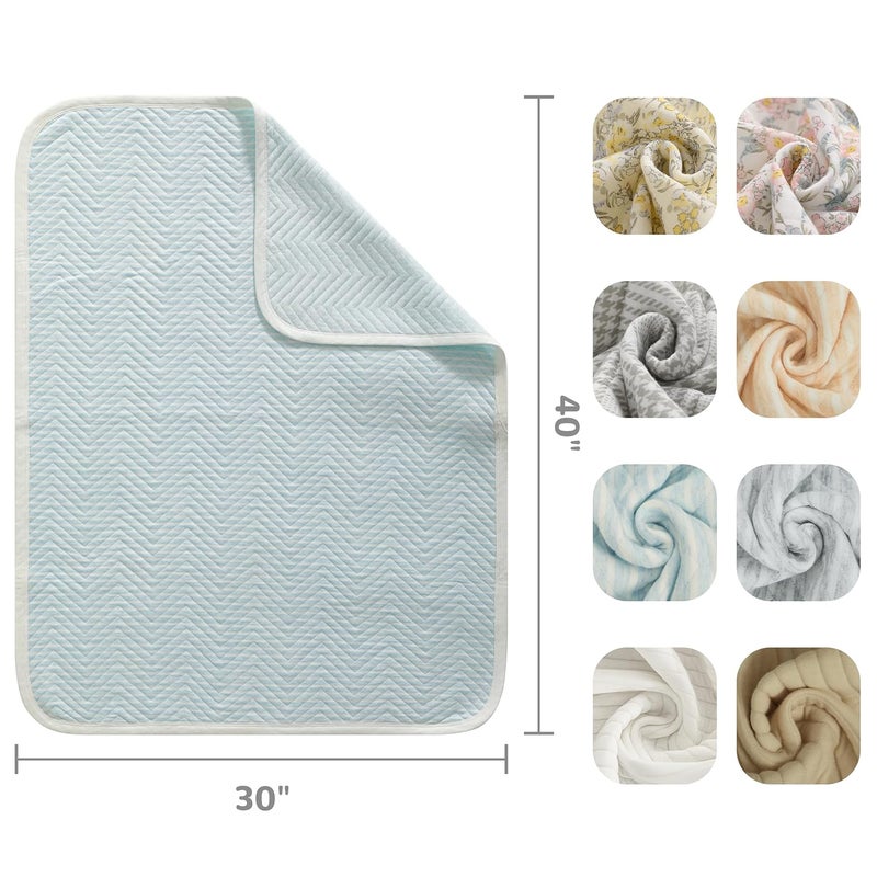 NTBAY Jersey Cotton Quilted Toddler Blanket, Breathable and Warm for Boys and Girls Baby Blanket, 30x40 Inches, Blue - Image 3